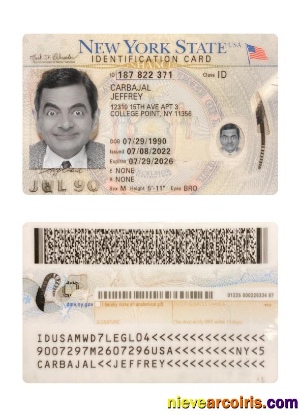 USA New York ID card 2022-present
